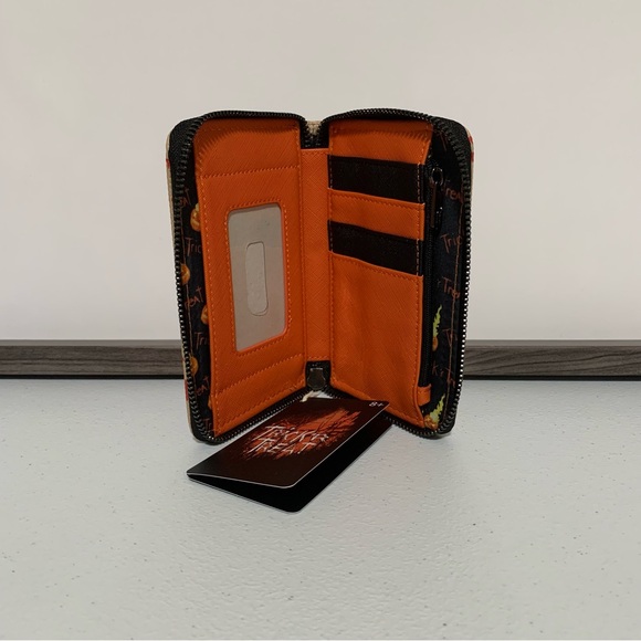 Loungefly Trick 'r Treat Sam Pumpkin Mini Backpack & Zip-Around Wallet - Picture 10 of 13
